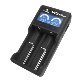 Xtar VC2 Li Ion USB-lader for 14500/18500/18650/26650 (2 batterier)